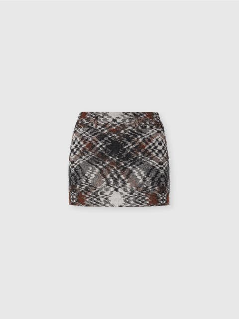 Mini Skirt In Jacquard Fabric