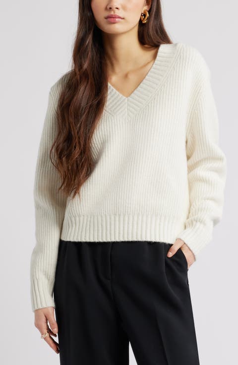 Rib V-Neck Sweater