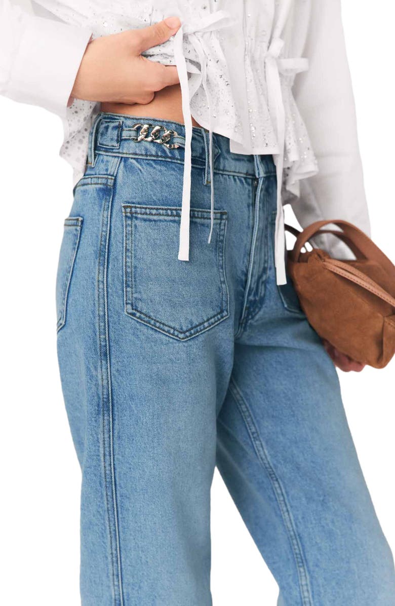 maje Straight jeans with chains, Alternate, color, Blue