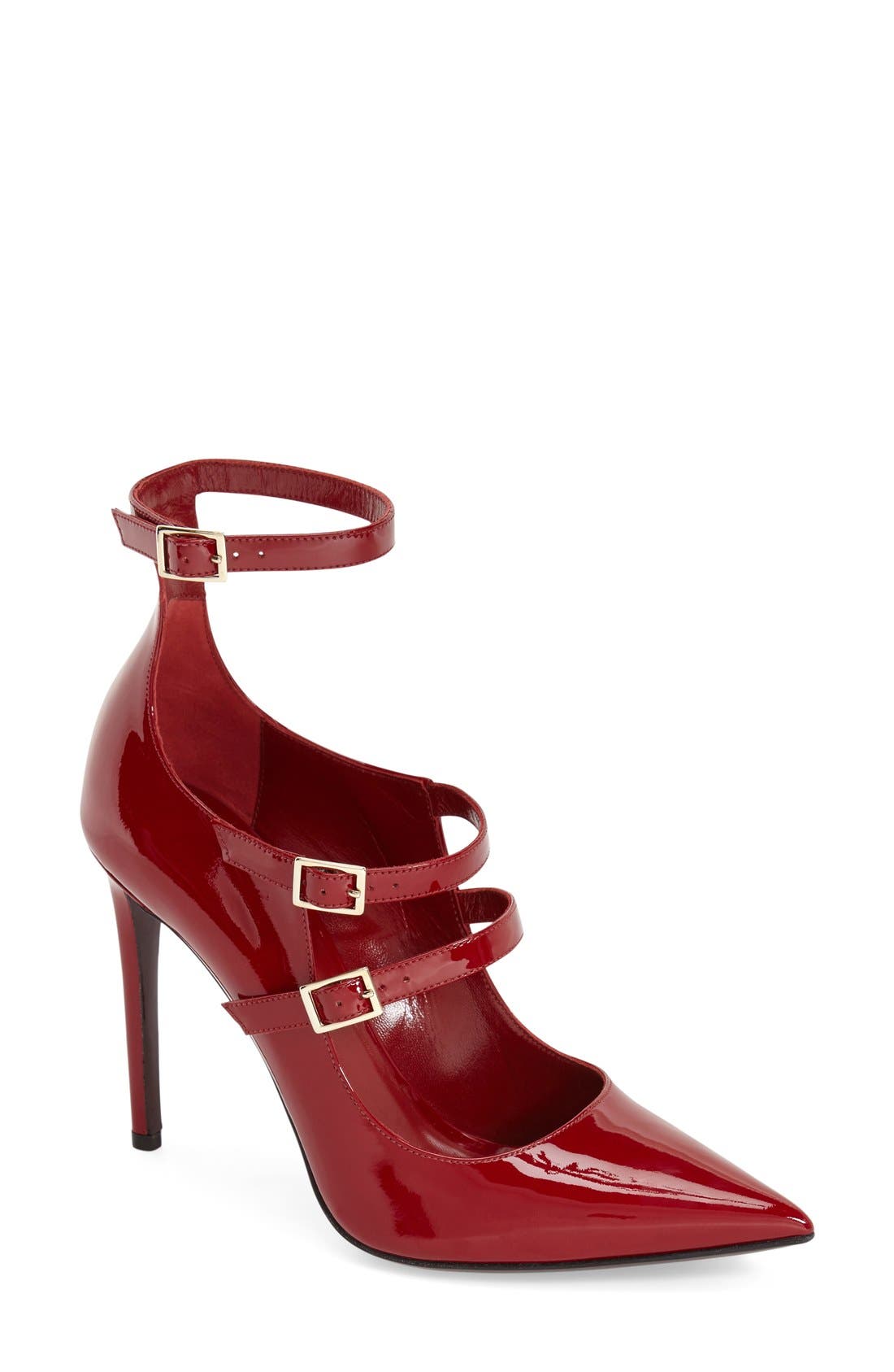 'Possession' Pointy Toe Pump, Main, color, RED PATENT