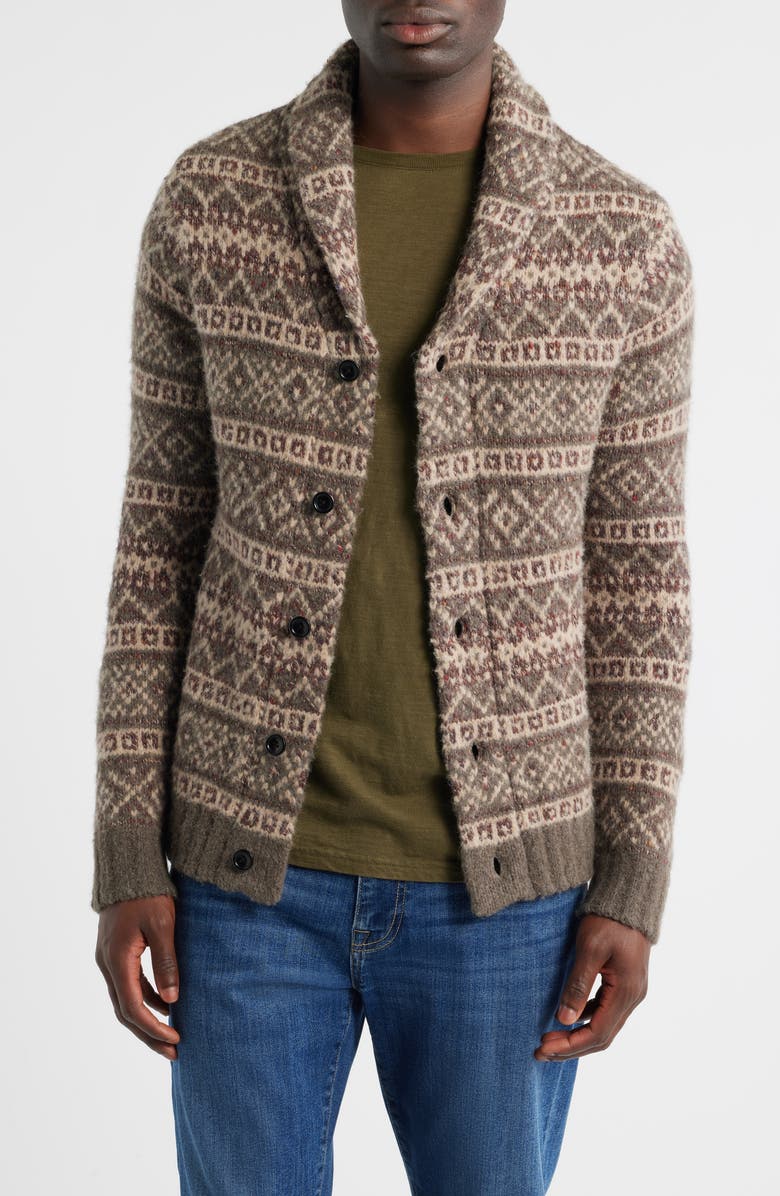 Rails Kallio Fair Isle Merino Wool Blend Cardigan, Main, color, Amiata Farisle