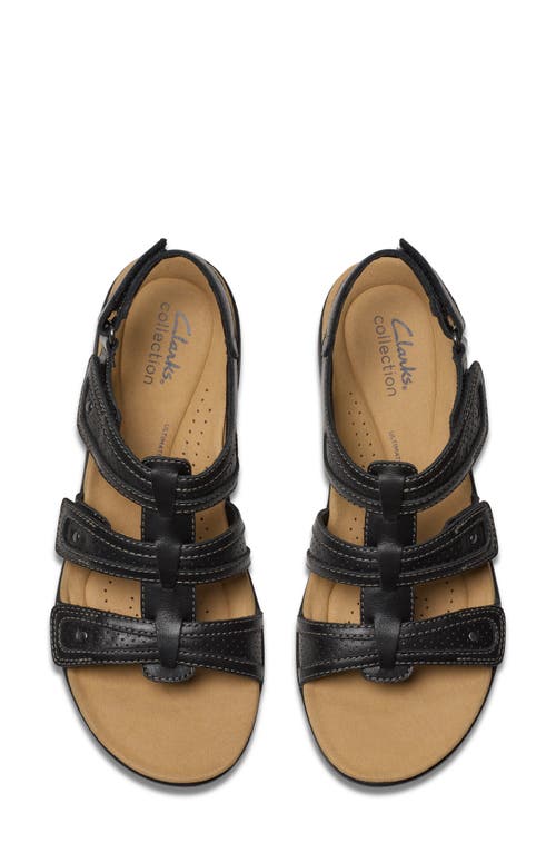 Clarks ® Laurieann Ivy Sandal In Black Leather