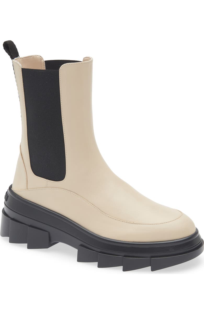 Stuart Weitzman Noho Lug Sole Chelsea Bootie, Main, color, Museline