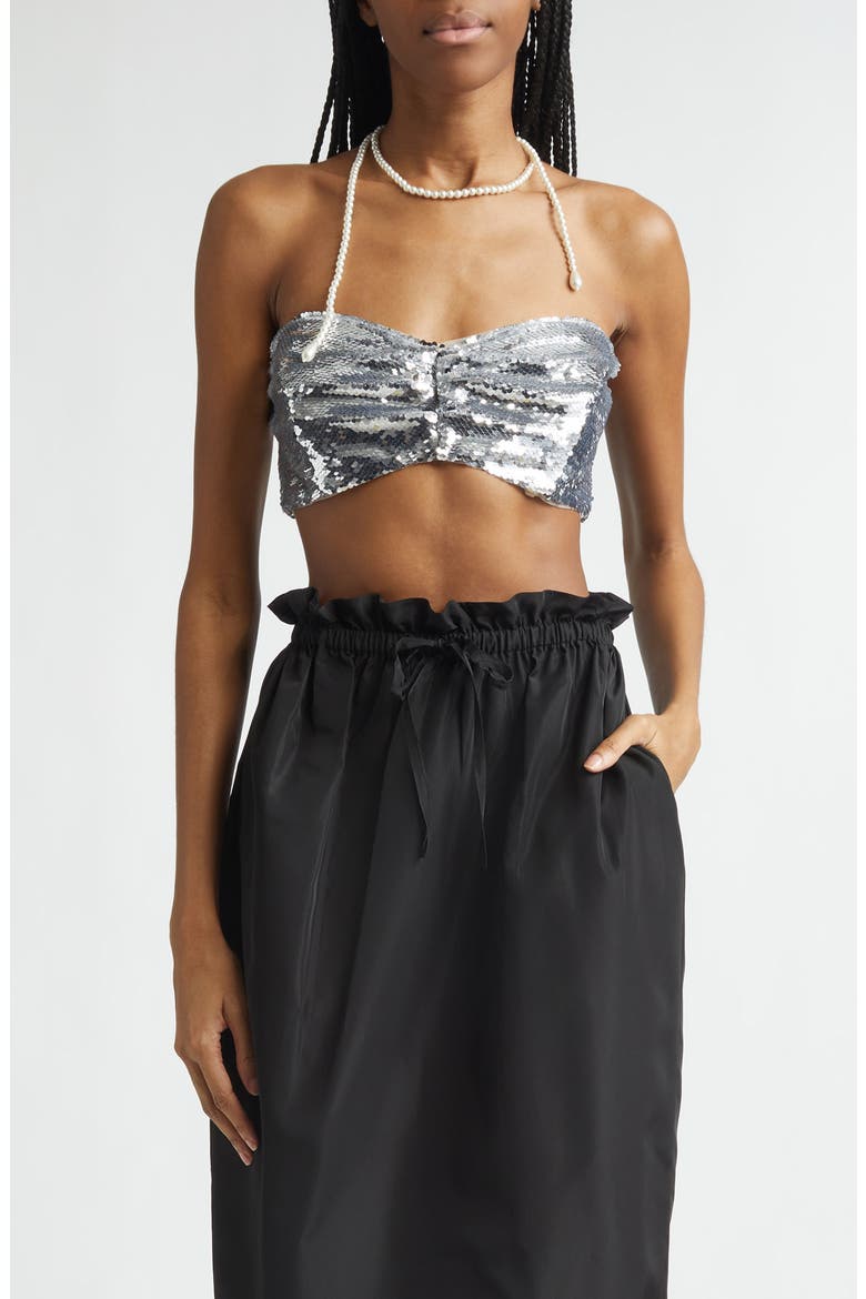 Sculpt Sequin Bandeau, Main, color, SILVER
