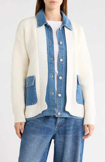 Long Mixed Media Cardigan