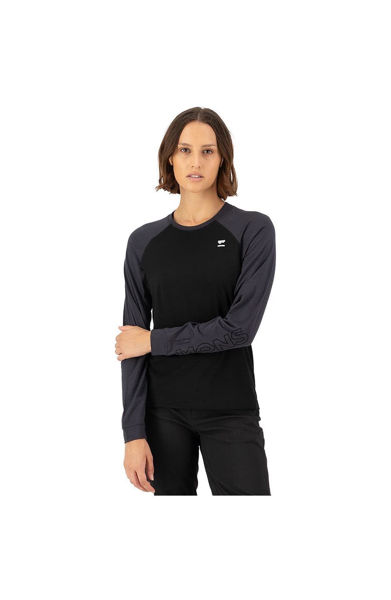 Mons Royale Tarn Merino Long-Sleeve Bike Jersey - Women's, Main, color, Black/9 Iron