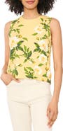 CeCe Floral Sleeveless Sweater