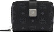 MCM Aren Brass Plate Wallet in Visetos