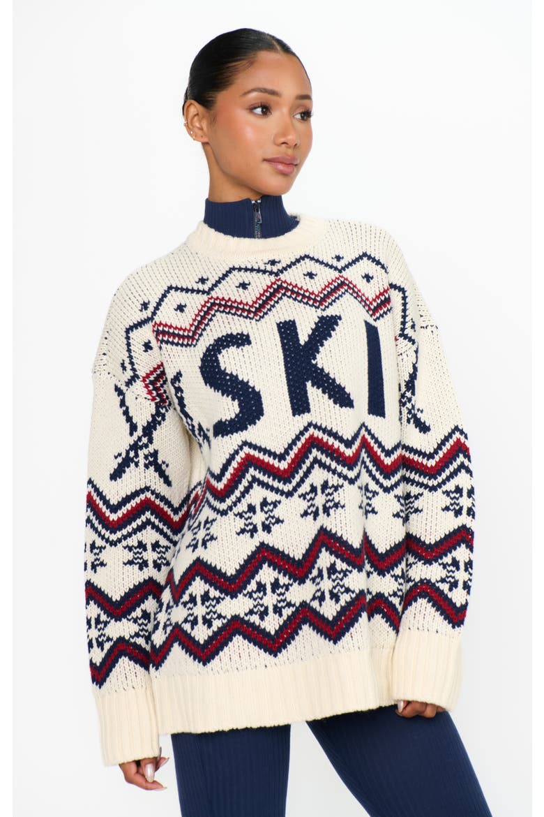 Ski in Sweater, Alternate, color, Cream Ski Knit