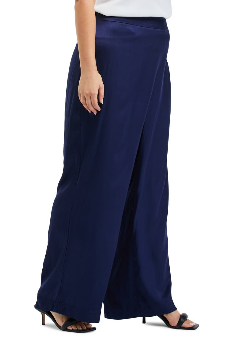 Samantha Wide Leg Satin Pants, Alternate, color, INK