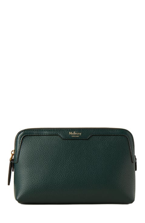 Small Leather Cosmetic Pouch