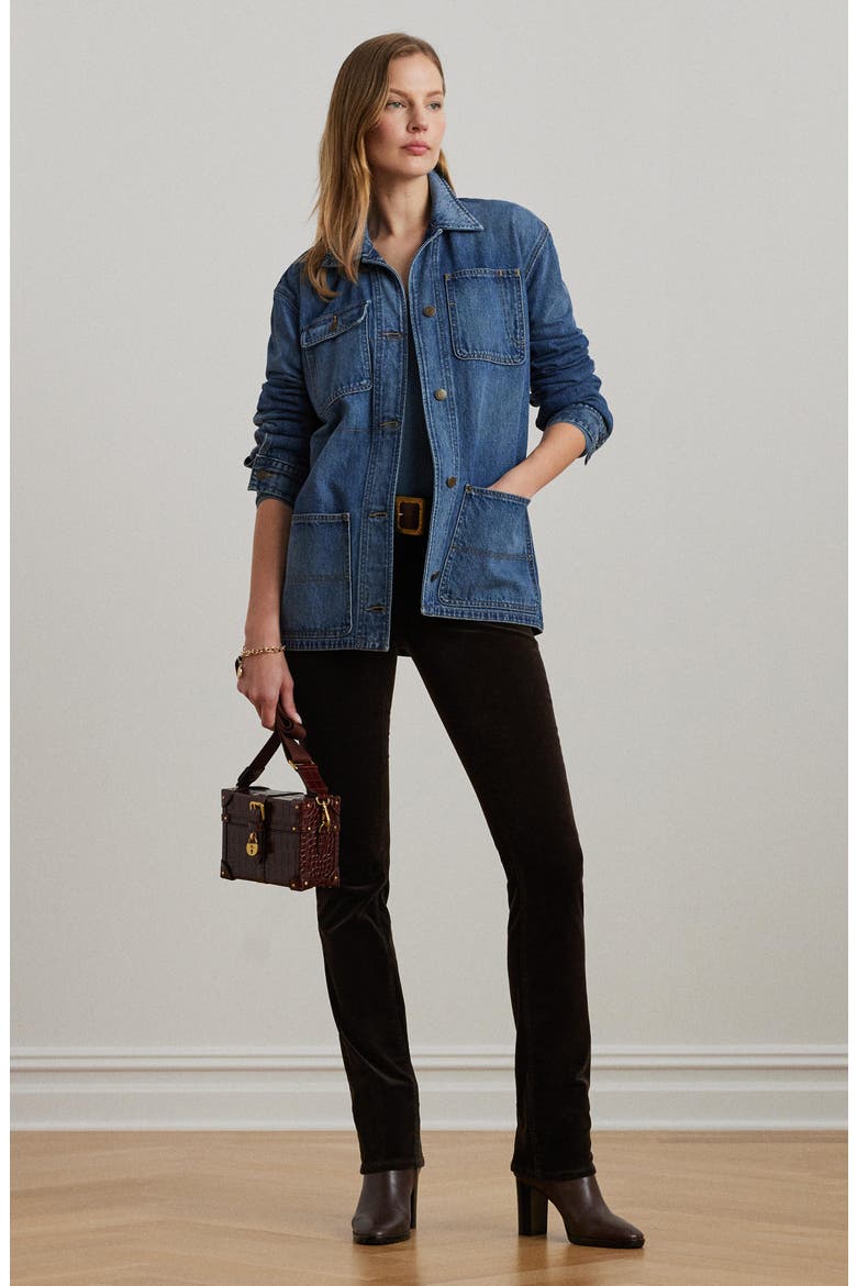 Denim Shirt Jacket, Alternate, color, HARVEST WASH