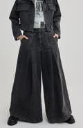 LUUKAA Raine Pleated Wide-leg Jeans