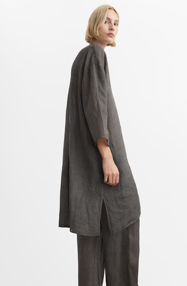 MANGO Ramie Pajama Pants, Alternate, color, Charcoal