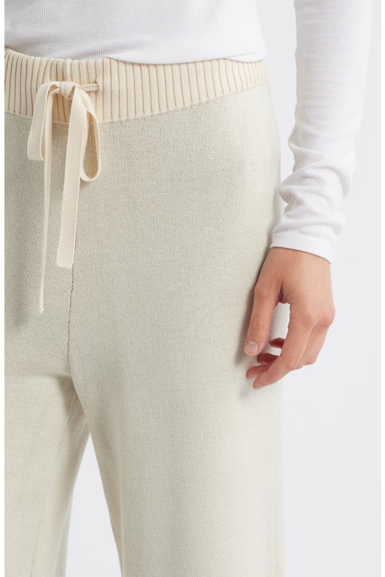 Stripe Leg Sweater Pants, Alternate, color, SAND