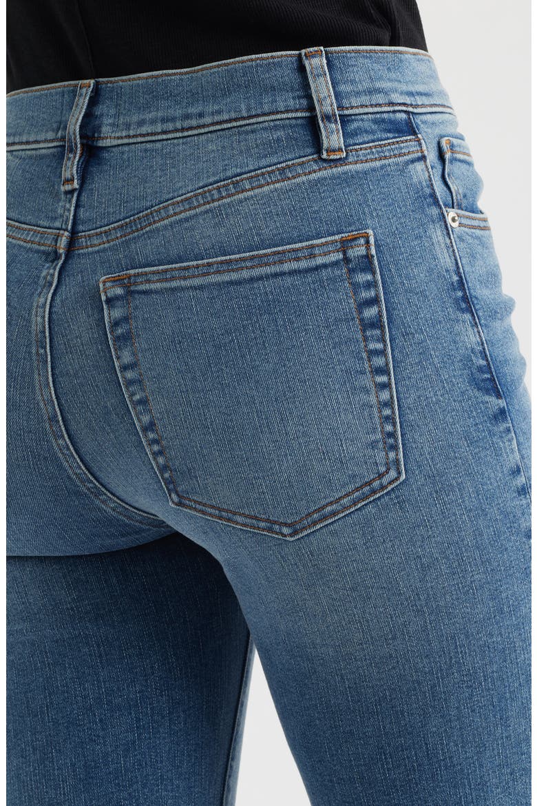 The Icon Raw Hem Flare Jeans, Alternate, color, GOSSAMER RAW AFTER