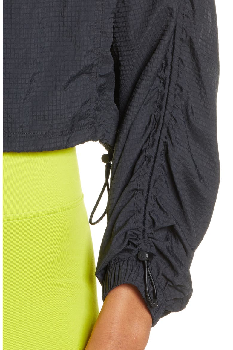 Sportswear Swoosh Crop Jacket, Alternate, color, BLACK/ WHITE