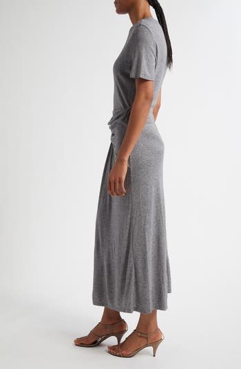 Reiss Hadley Twist Detail Jersey Midi T-Shirt Dress | Nordstrom