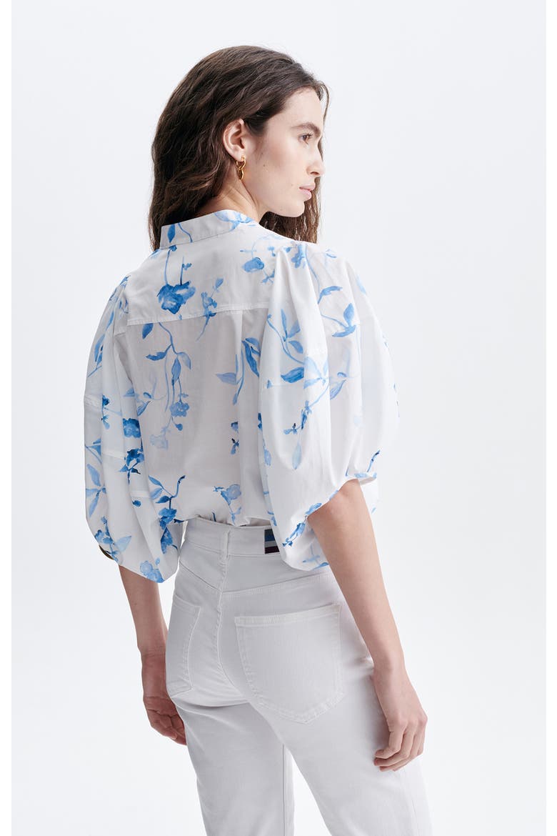 Felicie Puff Sleeve Floral Blouse, Alternate, color, Ecru