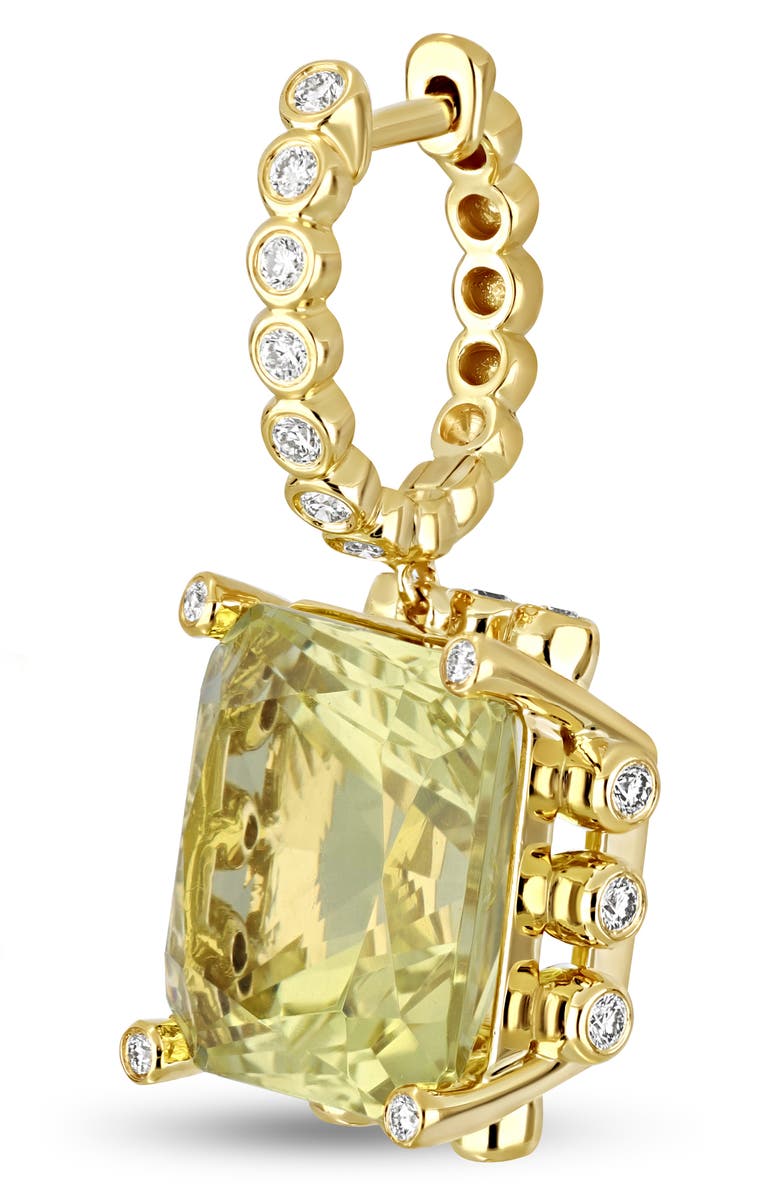 Bony Levy 18K Gold Iris Lemon Quartz & Diamond Drop Earrings, Alternate, color, Yellow