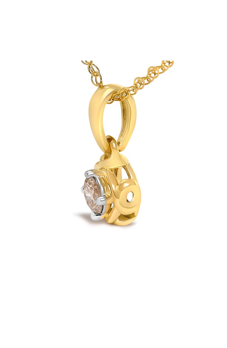 Haus of Brilliance 14K Yellow Gold Plated Sterling Silver 1/5 Cttw Diamond Swirl Pendant Necklace, Alternate, color, Yellow Gold Over Silver