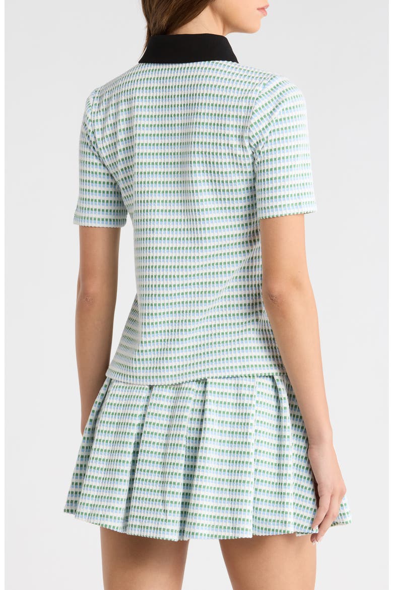 Charlie Contrast Collar Geo Print Top, Alternate, color, WHITE LIGHT BLUE MULTI