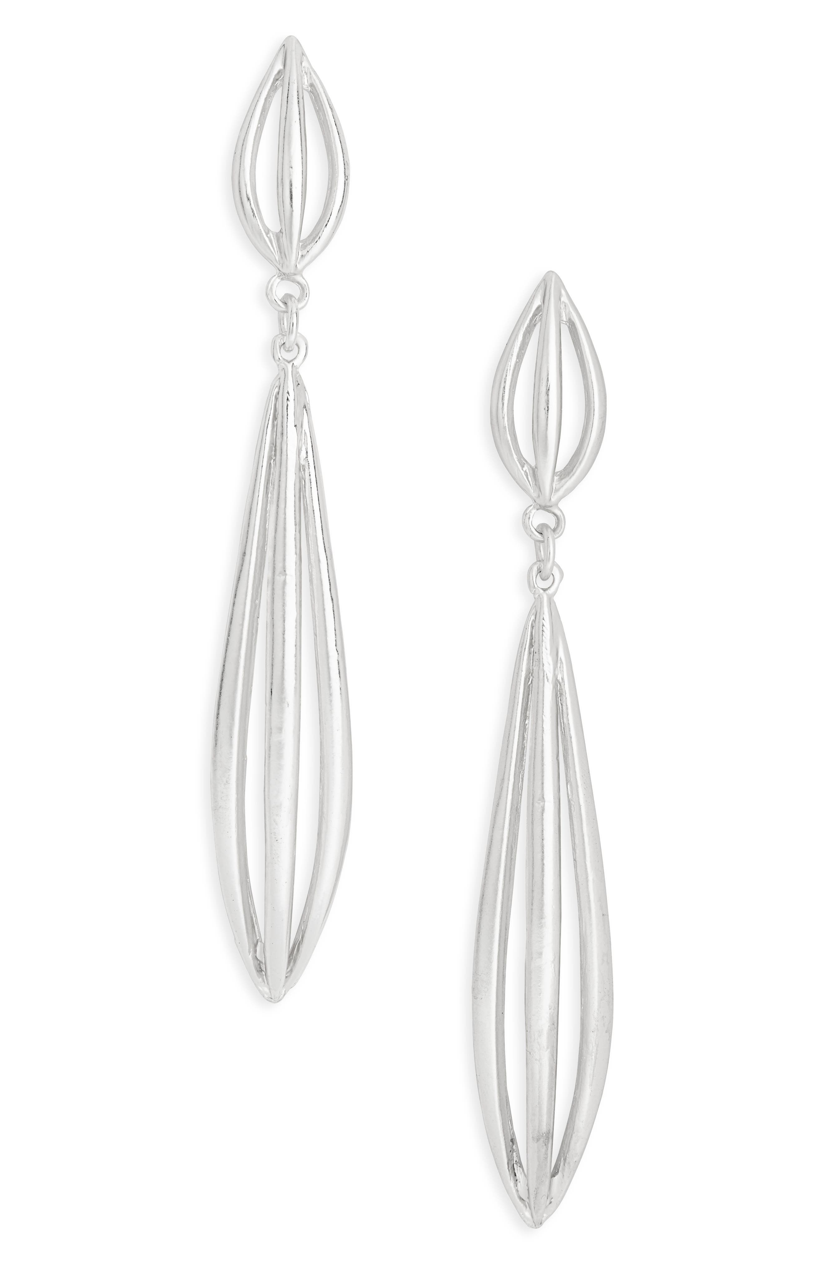 Karine Sultan Polished Elongated Oval Drop Earrings