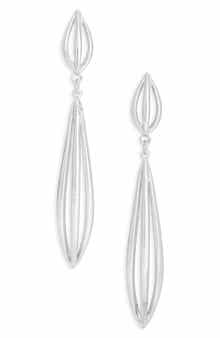 Karine Sultan Polished Elongated Oval Drop Earrings