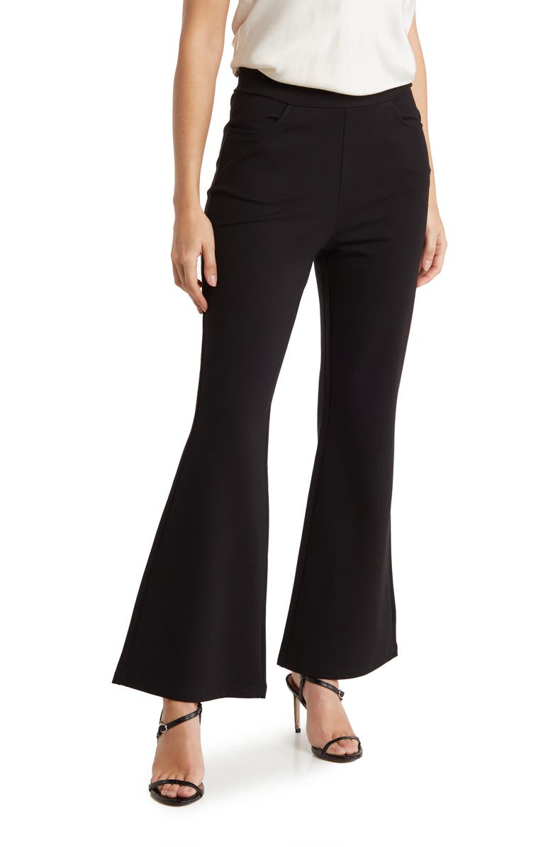 PATRIZIA LUCA Flare Leg Ponte Pants, Main, color,