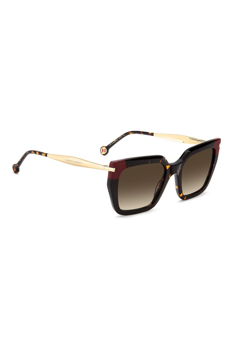 55mm Gradient Rectangular Sunglasses, Alternate, color, HAVANA/ BROWN