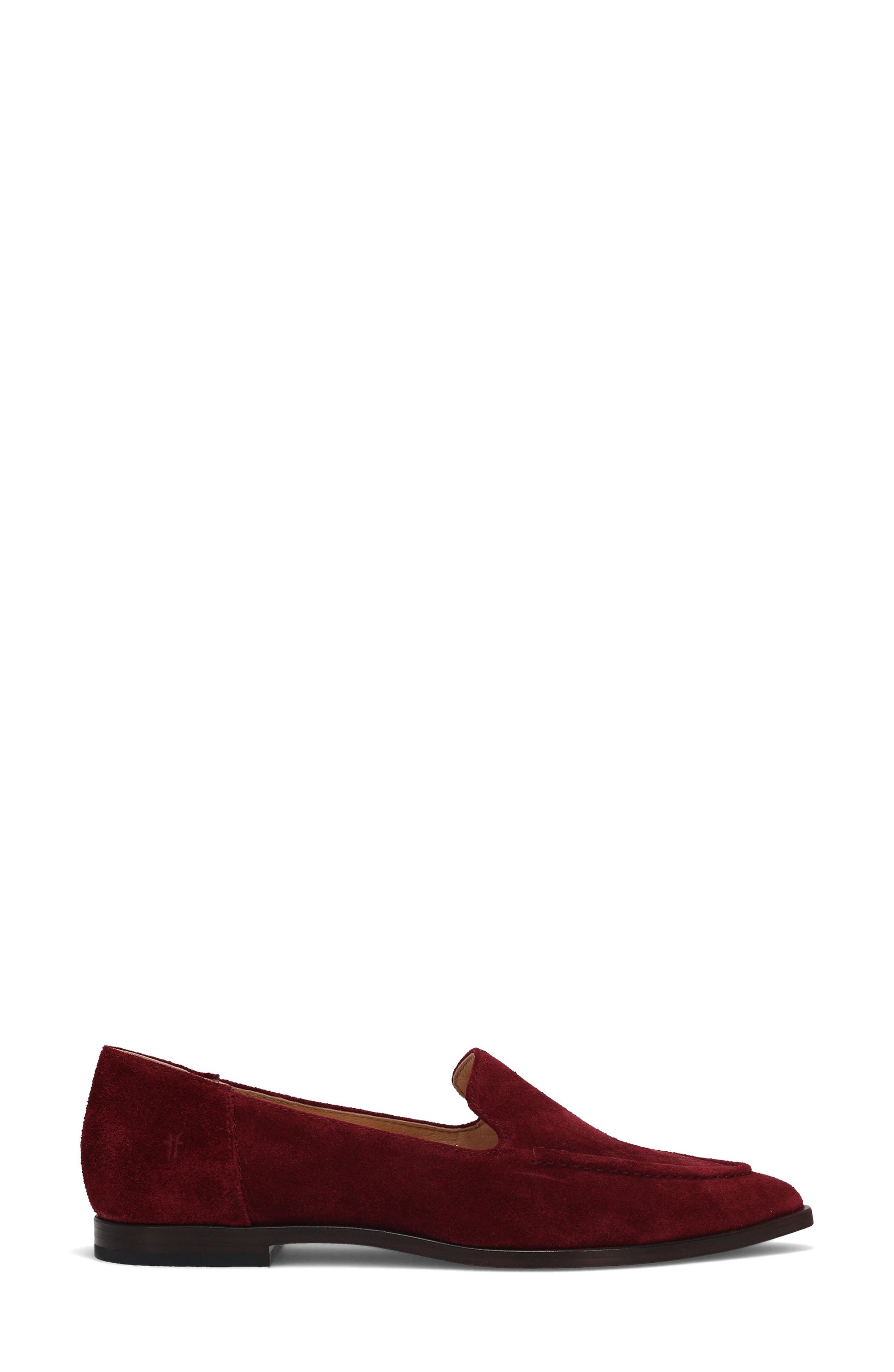 Frye Kenzie Pointed Toe Loafer, Alternate, color, Wine