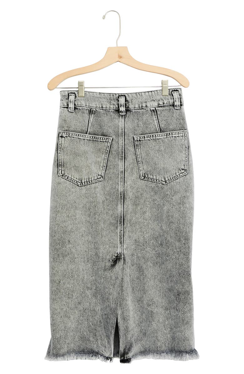 Free People Sidney Denim Midi Skirt, Alternate, color, 
