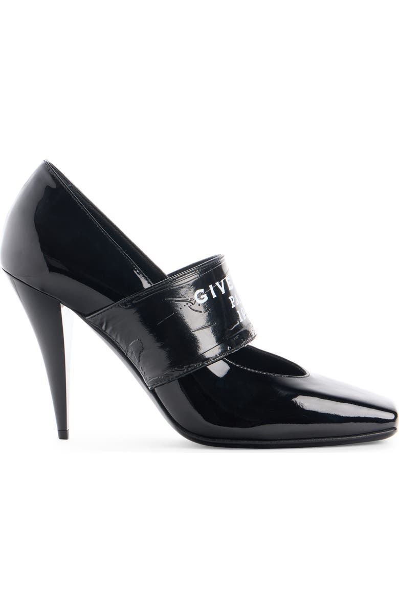 Givenchy Logo Square Toe Mary Jane Pump, Alternate, color, Black