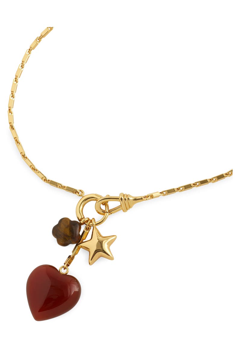 Bar Watch Chain Charm Necklace, Alternate, color, ANTIQUE GOLD