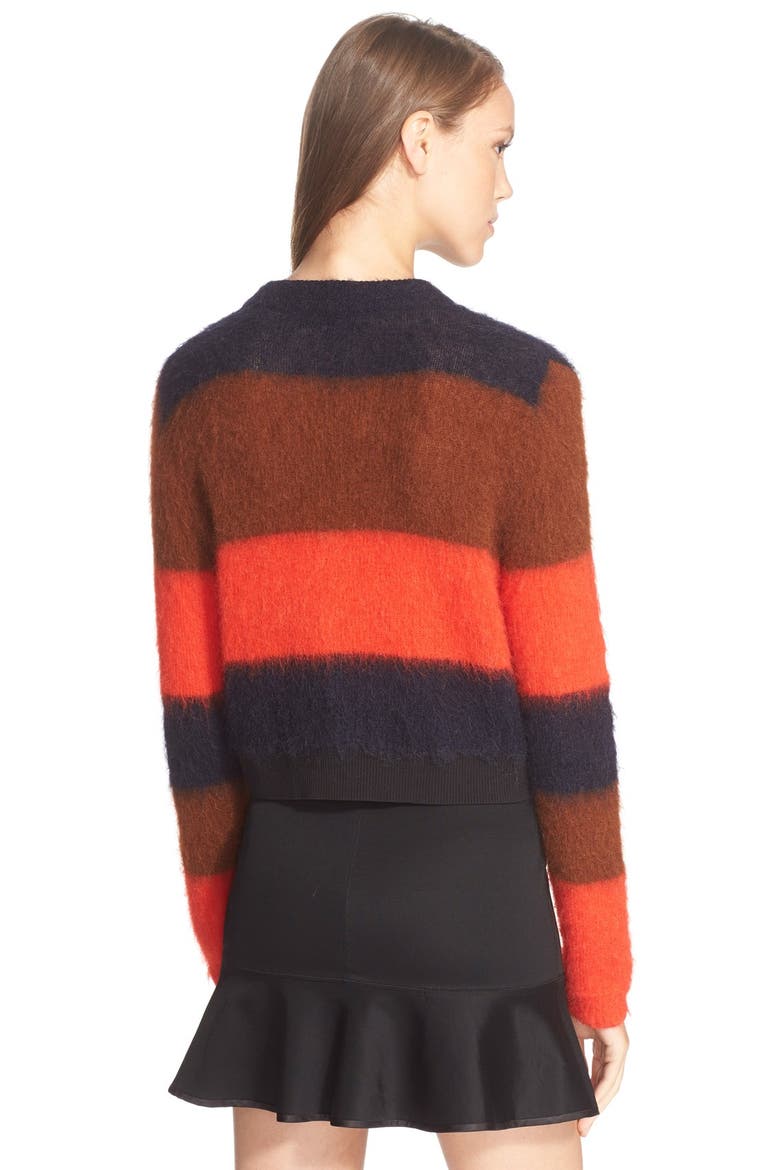'Petra' Stripe Sweater, Alternate, color, FIERY RED