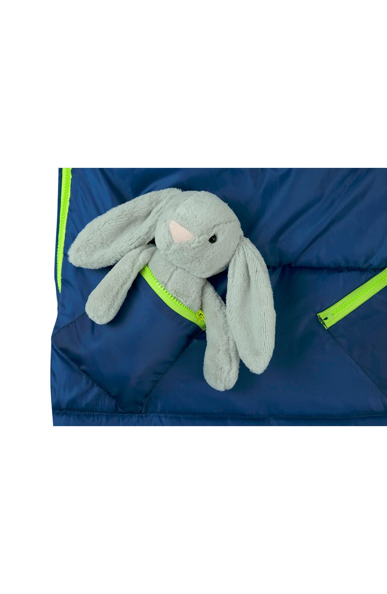 mimish Kids' Sleep-n-Pack Glow in the Dark Sleeping Bag Backpack, Alternate, color, Surfer Blue