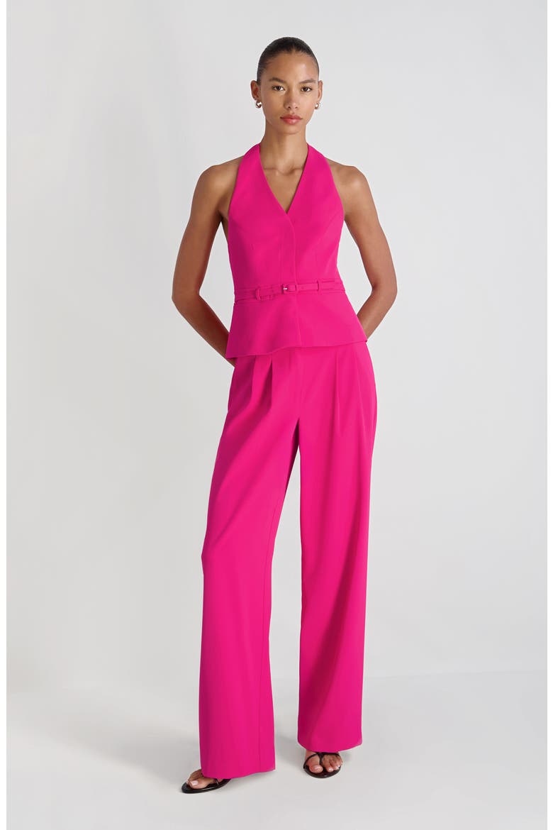 Harrie Wide Leg Suiting Pants, Alternate, color, 80-ELECTRIC PINK