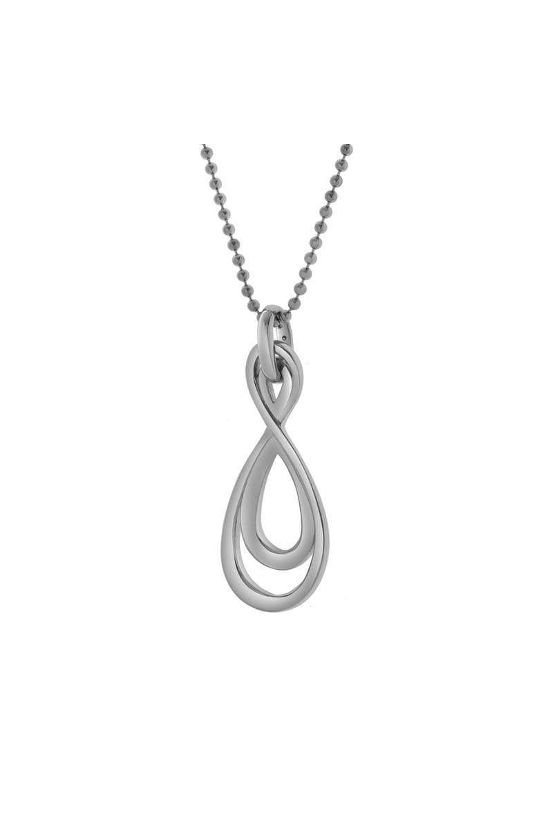 LuvMyJewelry Calithea Sterling Silver 0.03 Ct Diamond Infinity Teardrop Pendant, Alternate, color, 925 Sterling Silver