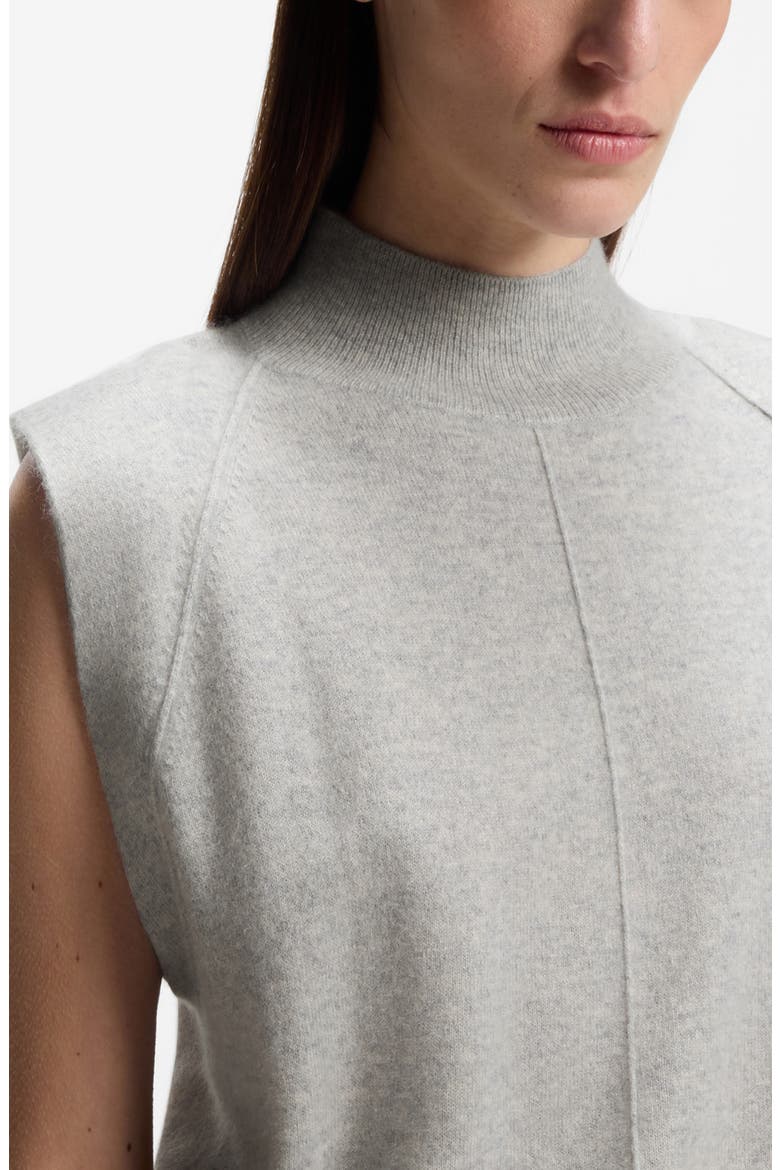 Futrani Cashmere Mock Neck Sleeveless Sweater, Alternate, color, PEBBLE MELANGE