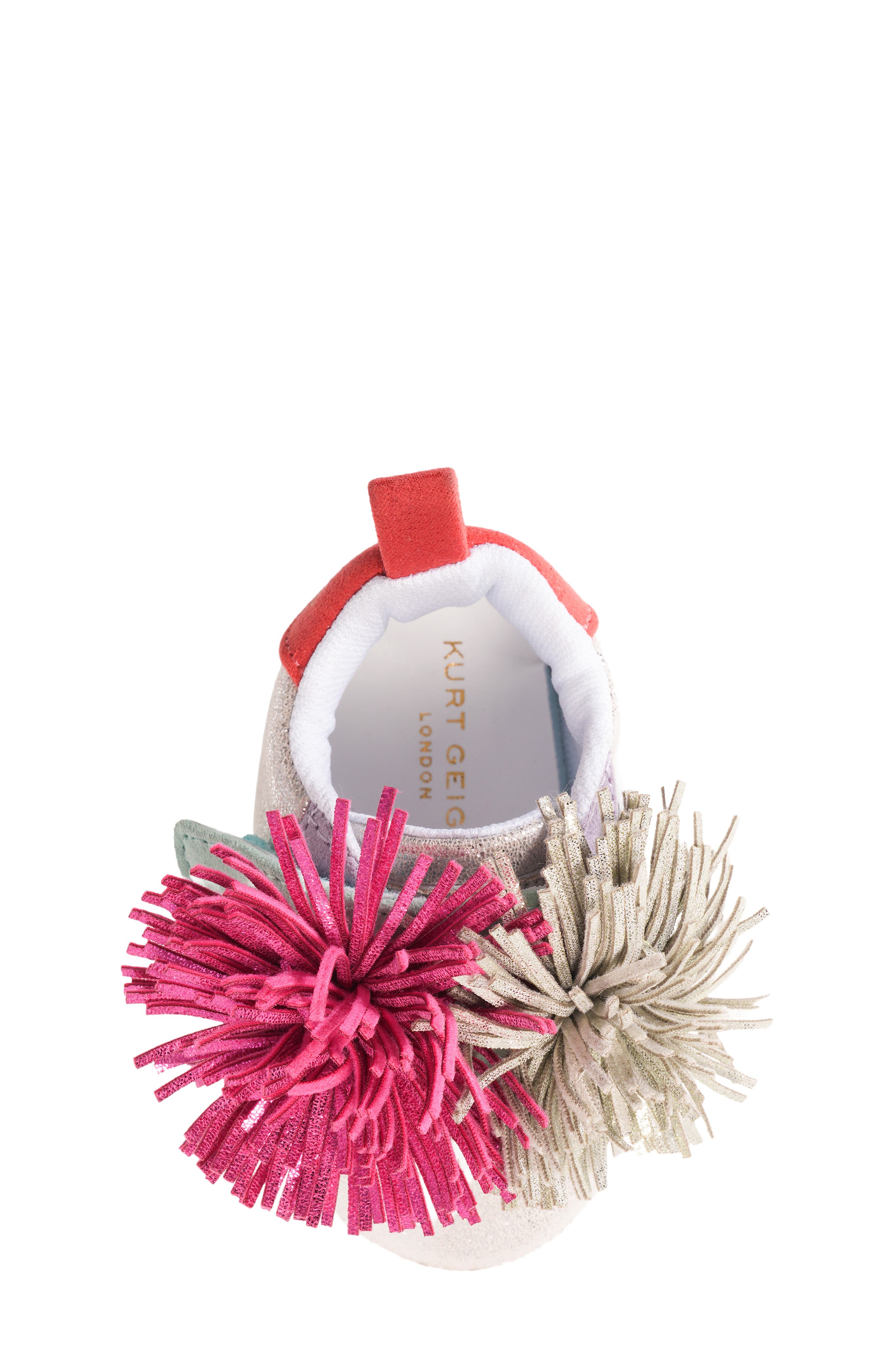 Kurt Geiger London Laney Fringe Sneaker, Alternate, color, Silver Multi