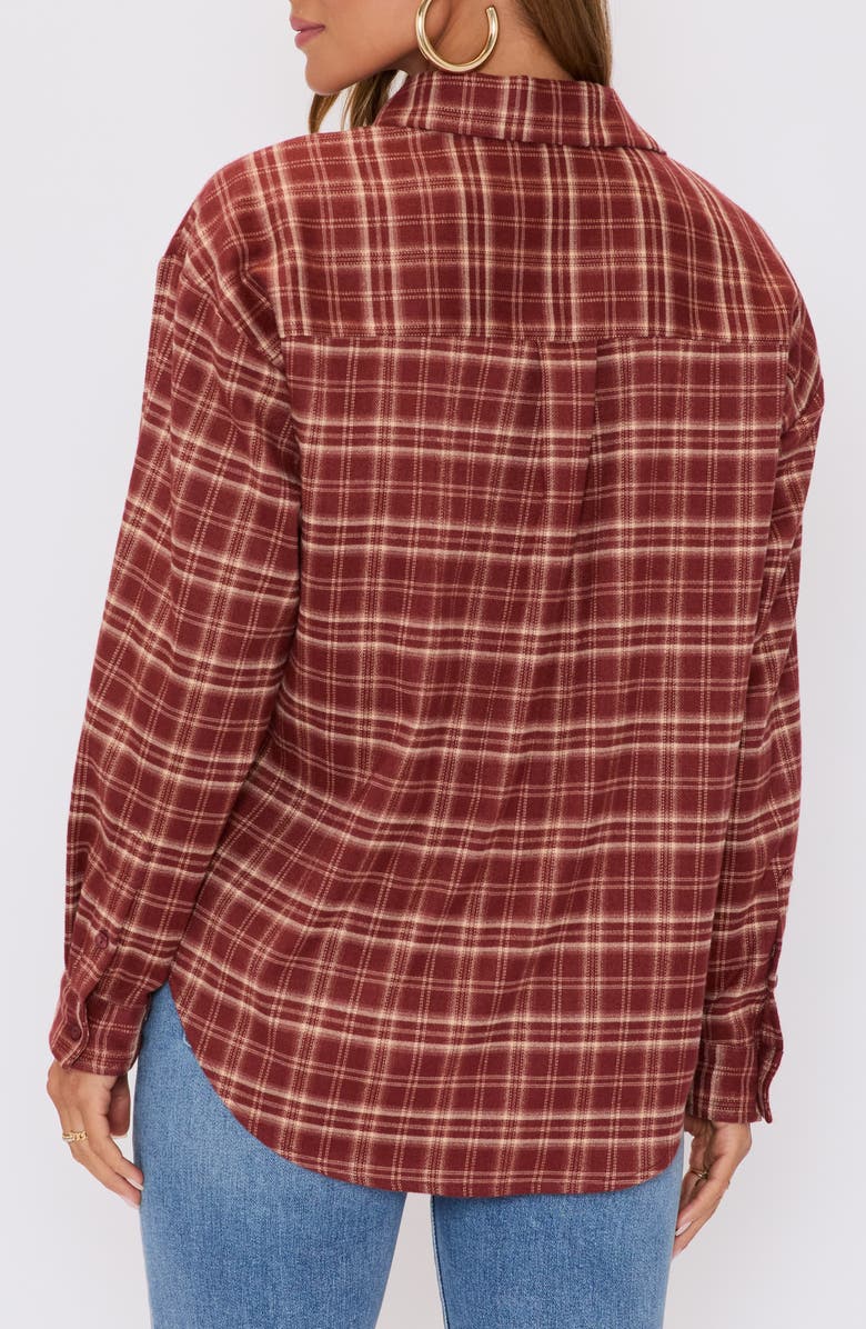 VICI Collection Poet Plaid Button-Up Shirt, Alternate, color, Brick Plaid