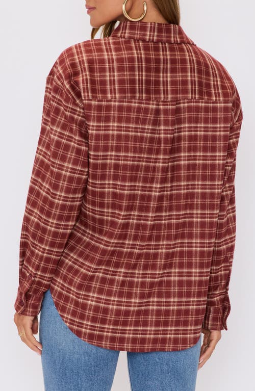 Vici Collection Poet Plaid Button-up Shirt In Red