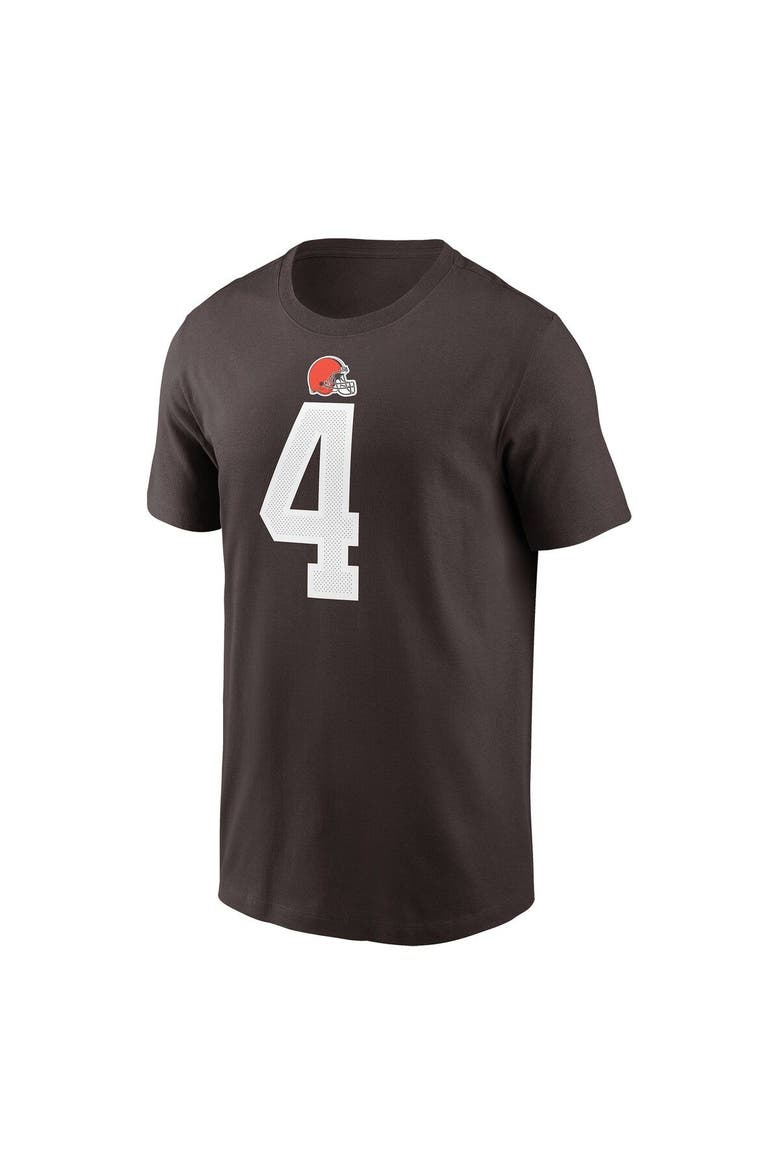 Men's Nike Deshaun Watson Brown Cleveland Browns Player Name & Number T-Shirt, Alternate, color, Brown