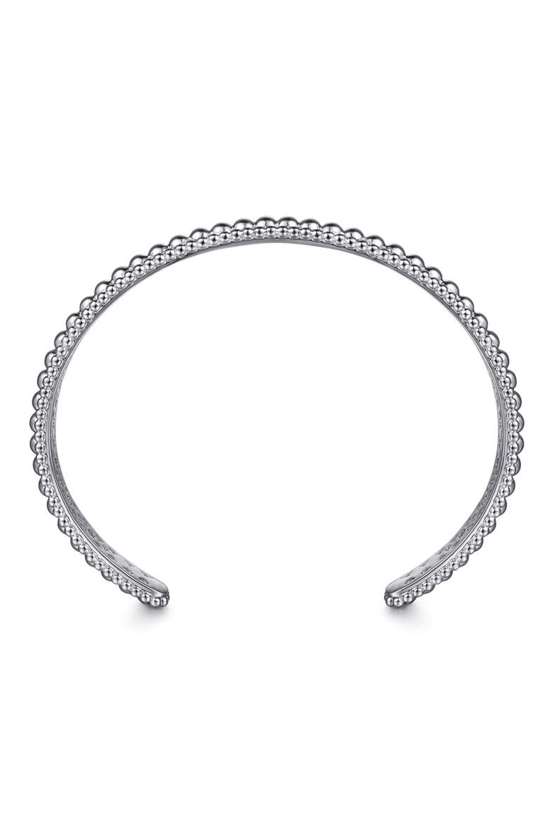 Bujukan Sterling Silver Beaded Bangle, Alternate, color, STERLING SILVER