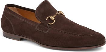 靴 GUCCI \"Jordaan\" suede bit-loafer 5 1/2 Gucci Men's Jordaan Suede Bit Loafers | Neiman Marcus