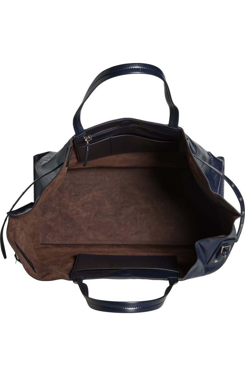 Proenza Schouler Days Leather Tote, Alternate, color, Navy