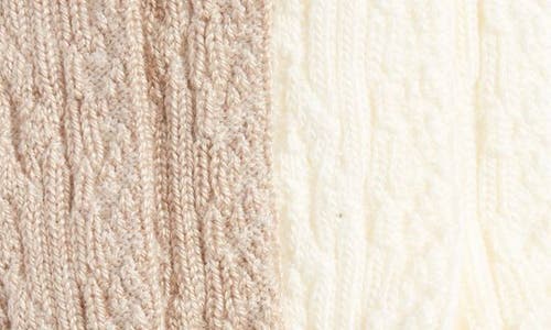 Hue Assorted 2-pack Cable Crew Socks In Multi