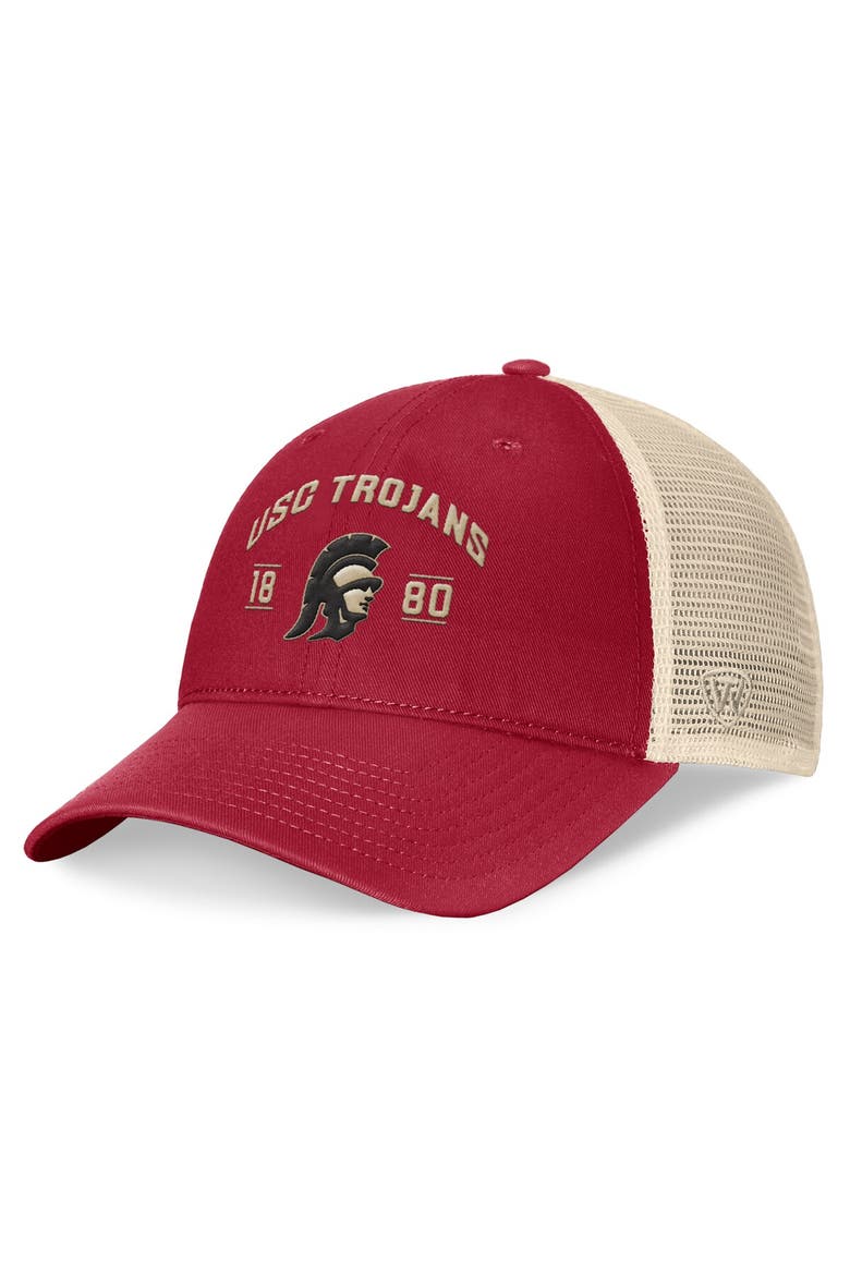 Men's Top of the World Cardinal USC Trojans Heritage Waylon Trucker Adjustable Hat, Main, color, Cardinal