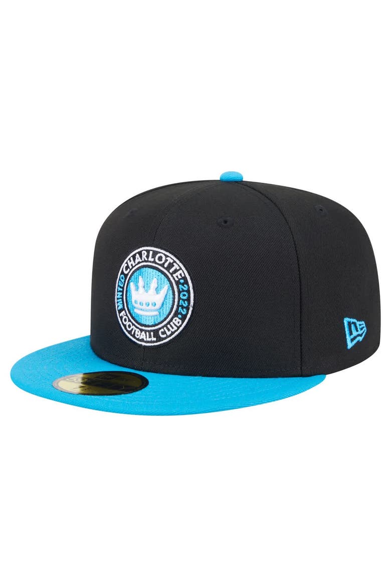 Men's New Era  Black Charlotte FC 2025 Kickoff 59FIFTY Fitted Hat, Alternate, color, Black