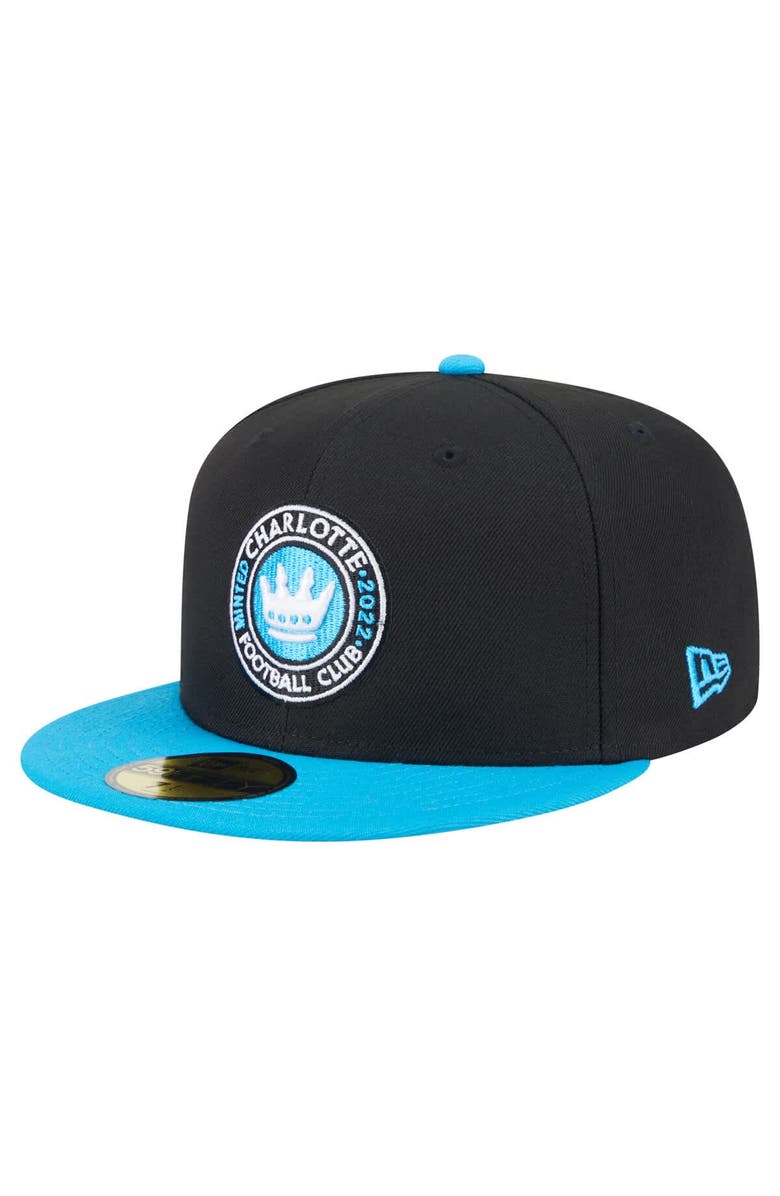 New Era Men's New Era Black Charlotte FC 2025 Kickoff 59FIFTY Fitted Hat, Alternate, color, Black